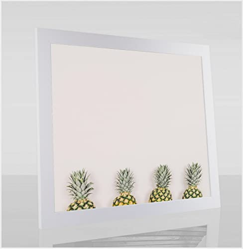 Bonito Slimline Profil Bilderrahmen Posterrahmen 48x64 cm Weiß matt 64x48 cm Puzzlerahmen Diamond Painting mit Kunstglas klar