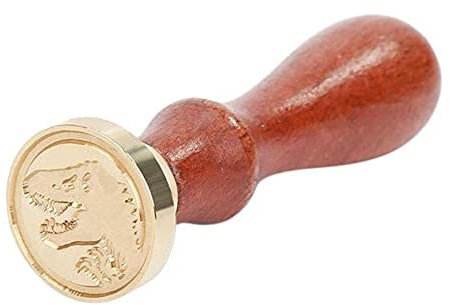 Umschlag Verschiedene Muster Brief Umschlag Versiegelung Wachs Kupfer Siegel Stempel Kunst dekorative Holzgriff Versiegelung Wachs Siegel Stempel-H, USA