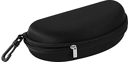 Komonee Sunglasses Eyeglasses Black Zip Case and Cleaning Cloth Classic Protection Style For Sun Shades Car Travel Holidays Unisex For Men Women