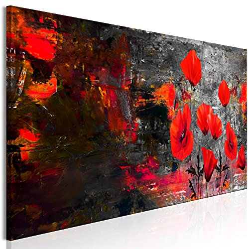 B&D XXL - Tableau Acoustique Nature 120x40 cm 1 Partie - Décoration Murale Anti-Bruit Isolation Phonique Bureau Chambre Panneau Insonorisant Impression sur Toile - Fleur Artistique b-A-0752-b-a