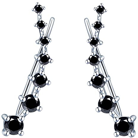 MICGIGI Damen 925 Sterling Silber Ohrringe Ohrstecker Sieben Sterne Zirkonia Ohrringe Ohrklemme Ohrringe Ohrclips