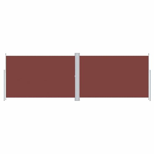 vidaXL Seitenmarkise Ausziehbar Sonnenschutz Sichtschutz Windschutz Seitenwandmarkise Seitenrollo Markise Balkon Garten Terrasse Braun 200x600cm