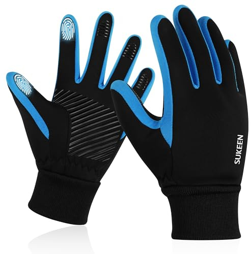 Handschuhe Kinder Softshell Winterhandschuhe Wasserdicht Warme Sporthandschuhe Kinder Reithandschuhe mit Anti-Rutsch Winddicht Fahrradhandschuhe Fleece Radhandschuhe Outdoor Sport für Jungen Mädchen