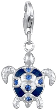 Nenalina Schildkröte Karabiner Charm Anhänger Bettelarmband 925 Silber