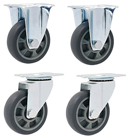 Ruedas for silla de oficina Ruedas con placa giratoria for trabajo pesado, ruedas universales for muebles, ruedas de transporte industrial, ruedas de goma, ruedas de repuesto for carros, banco de trab