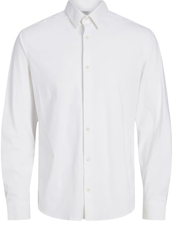 Jprblaactive - Camiseta elástica L/S Sn, Blanco/Ajuste: Slim fit., S