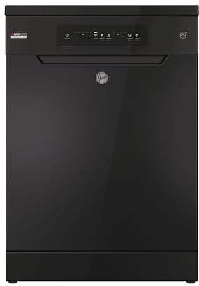 Hoover H-DISH 300 Freestanding Dishwasher, 13 Place Settings, Class C, Wi-Fi & Bluetooth, Maxi Tub, Rapid Wash & Start Delay, Black, 60x60x85 cm - HF 3C7L0B-80