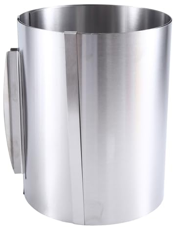 Janasiba Verstellbarer Tortenring Silber Kuchenform Hoch 20 cm – Backring Aus Edelstahl Verstellbar – Hohe Backform für Einfache Zubereitung