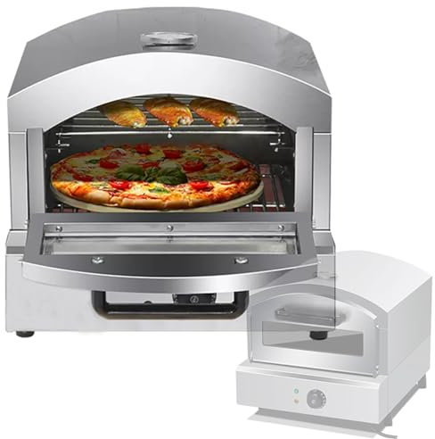 Four à Pizza Portable pour La Maison, Four électrique avec Contrôle De La Température à 300 °c, Four à Pizza avec Tableau De Bord De Température, Conception Humanisée, pour La Cuisine en Plein
