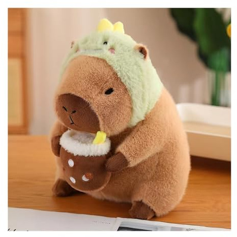 KUKUShining Capybara Plüschtier, Weiche Kuscheltiere In Bezaubernden Kostümen, Perfekte Sammelgeschenke for Kinder Und Mädchen Und Als Heimdekoration(Dinosaur,35cm/13.8in)