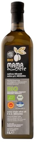 mamacrete Natives Bio Olivenöl Extra, 1L aus Kreta Griechenland – Kaltextrahiert, Erste Güteklasse, Direkt aus Oliven gewonnen für Genießer von hochwertigem Olivenöl, 100% Bio-Qualität