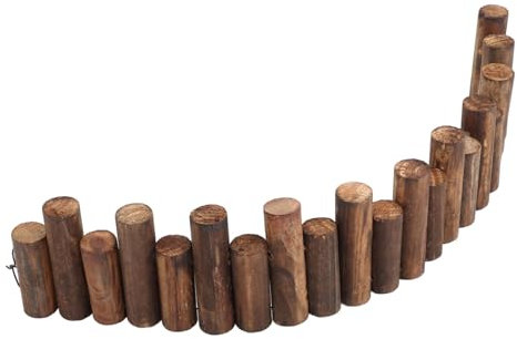 PHENOFICE Bordo Per Giardino in Legno Naturale Recinzione Decorativa Per Vialetti E Bordure Per Aiuole