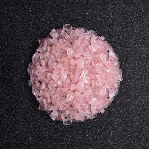 Anevous 100g Dekogranulat Dekosteine, 9-15mm Kristallsteine, Kleine Halbedelsteine, Ziersteine Steine für Handwerk Aquarium Blumentopf Landschaftsbau Vase Füller Dekoration,Rosa A