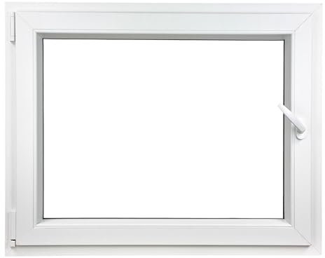 ALUCON Kellerfenster 1000x500 mm – Fenster 100x50 cm – Kunststofffenster Innen Weiß/Außen Weiß – Flügelfenster DIN Links