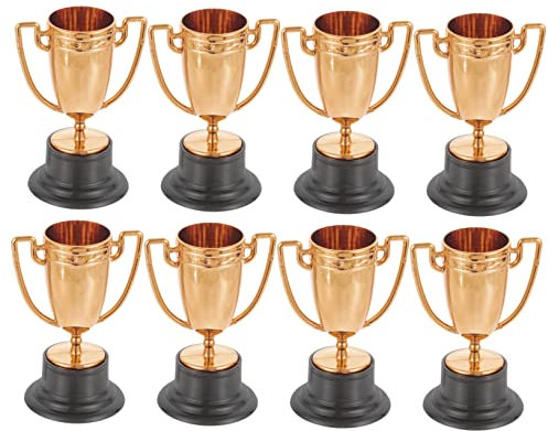 VICASKY 8stücke Mini-trophäen Modell Junge Mädchen Baseball-trophäe Preis-trophäen Spiel-auszeichnungen Ornament Trophäe Dekore Fußball-trophäe Party-trophäe