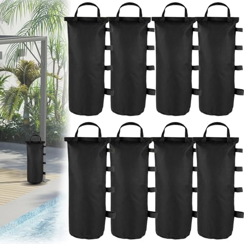 8 Pezzi Gazebo Esterno Resistente Pesi 20 * 50cm Sacchi di Sabbia, Tenda da Spiaggia Pesi Impermeabili In Oxford 600D per Riempimento di Gazebo, Carport