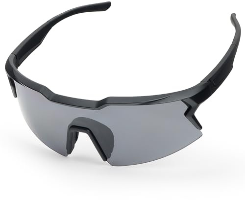 UVTQSSP TR90 Sportbrille Fahrradbrille Herren Damen, UV400 Schutz Sport Sonnenbrille, HD Ansicht ultraleicht Laufbrille für MTB Rennrad Radfahren Laufen