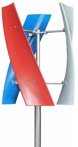 HYZHANHONG 48v, Aerogenerador de 3000 W, 12 V, 24 V y 48 V, con 3 Palas, trifásico, de Eje Vertical y Kit de Controlador para Uso doméstico.