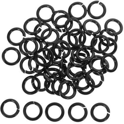 BESTOYARD 50pezzi Rondelle Molla Nere Da Design Estremità Aperta Resistente Per Applicazioni Meccaniche e Automotive Fissaggio Sicuro e Affidabile Per Mobili e Attrezzature