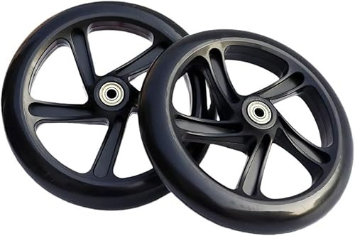 2 PCS Rollerrad, City Scooter Ersatzräderset, 125/145/180/200 mm, Scooter Ersatzräder, passend City-Scooter, für Meisten Stuntscooter & Kickscooter (125 x 24 mm)