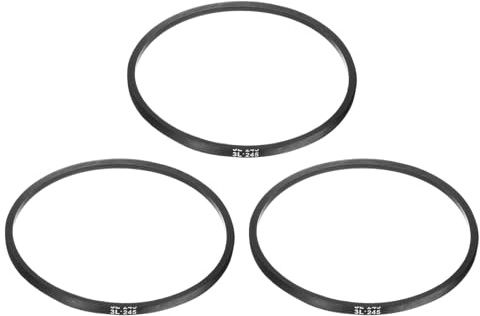 sourcing map 3Pcs 3L245 Classic Wrapped Rubber V-Belt, 24(622mm) Outside Circumference, 3L Profile V Belt 3/8 Width 7/32 Height