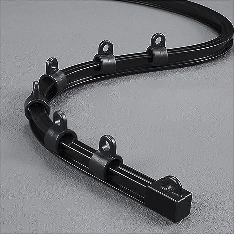 Binario flessibile per tende da soffitto curvo per finestre a bovindo, regolabile, per uso interno, perfetto per balconi e finestre ad arco.