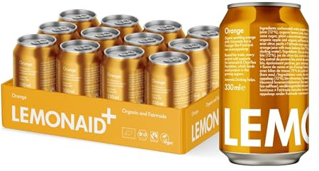 Lemonaid Sparkling Soft Drink: Orange - 12 x 330ml can