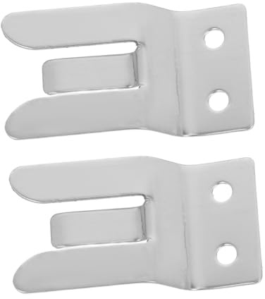 Clip per Microfono Auto in Metallo Argento, Supporto 2 Pezzi | Cb Radio e Microfono, Montaggio a Vite, Compatibile Vari Modelli di Veicolo