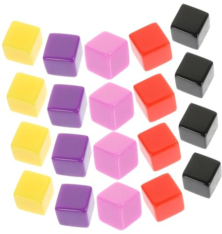 Toddmomy 30pezzi Dadi Da Gioco Vuoti in Plastica Per Giochi Da Tavolo Fai Da Te Personalizzati Per Educazione Matematica e Attività Ricreative