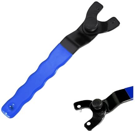 Yuannee Clé pour Meuleuse D'angle Réglable,Clé à Broche Réglable 10 to 46 mm avec Poignée Antidérapante le Goujon du Contre-écrou Clés à Tenon Allen Accessoires pour Meuleuses Remplacer les Disques