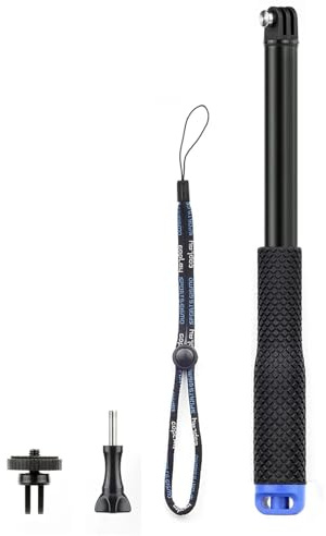 LTMSAQRS Compatible for GoPro DJI Waterproof Selfie Stick Monopod Handle Grip(45 inch blue)