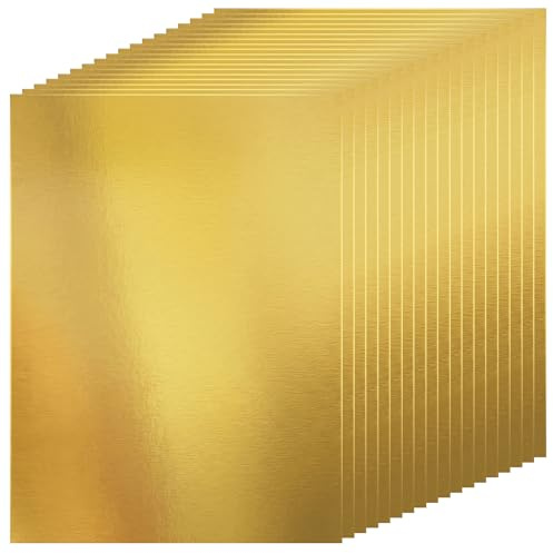 Glitterpapper för pyssel, 30 ark guldpapper för pyssel, A4, 250 g pysselkartong A4 – spegelliknande papper och guldpapper, 210 x 297 mm för kort, scrapbooking, gör-det-själv och tryckprojekt
