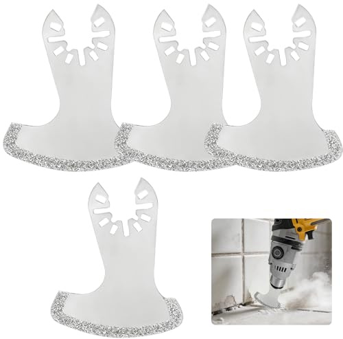 NUTKIT Hoja de Herramienta Oscilante de Diamante, Paquete de 4