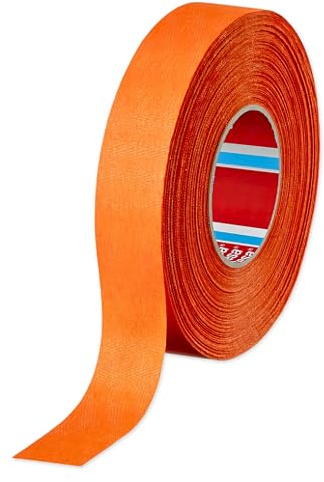 Cinta de tela de PET 51036 para mazos de cables: alta resistencia a la abrasión resistencia al calor máxima flexibilidad sin disolventes ideal para compartimentos (Naranja, 25 mm x 25 m)