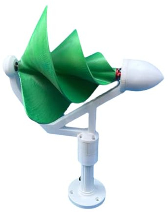 Ysyqkn Generador Eólico Espiral Vertical, Motor de Sin Escobillas Trifásico Compacto Y Portátil, PP, Fácil Instalación, Adecuado para Emplazamiento, Verde
