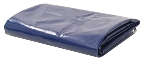 vidaXL Telone 650 g/m² 4x5m Blu Occhielli Telo Protezione Copertura Protettiva
