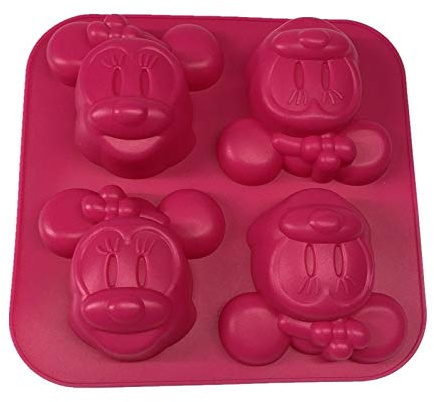 Anlin de cuisine DIY Creative 4 même Minnie Mickey Lune Moule à Cake en Silicone de cuisine Pâtisserie Moules en silicone Savon Moule
