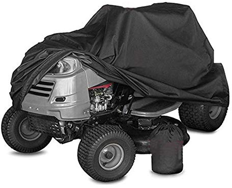 STTC Telo Protettivo per Trattorino, 210D Impermeabile Oxford Antipolvere Resistente ai Raggi UV Copertura Impermeabile per Tagliaerba Durevole all-Weather Protezione, Nero,L