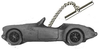 Krawattennadel mit Kette, klassisches britisches Sportauto, Zinneffekt, Ref126