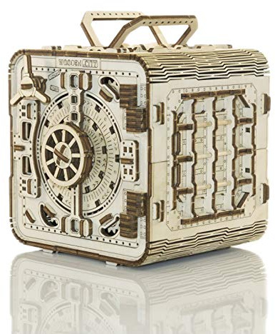 WOODEN.CITY Caja de Seguridad, Puzzle 3D Madera, Kit de Construcción Sin Pegamento, Mecánico 3D Rompecabezas, Maquetas Madera para Adultos