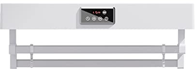 WRJAHCG Scaldasalviette Elettrico,Scalda Bagno da Muro Scaldasalviette con Timer 500w Scaldasalviette Elettrico con Termostato Asciuga Elettrico Portatile 600mm*175mm*210mm,Bianca