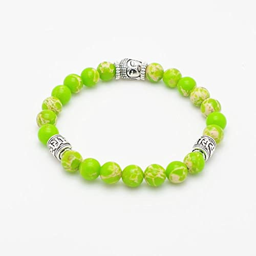 Damarmband armband ljusgrön kristall sten yoga armband smycken present, AD412345