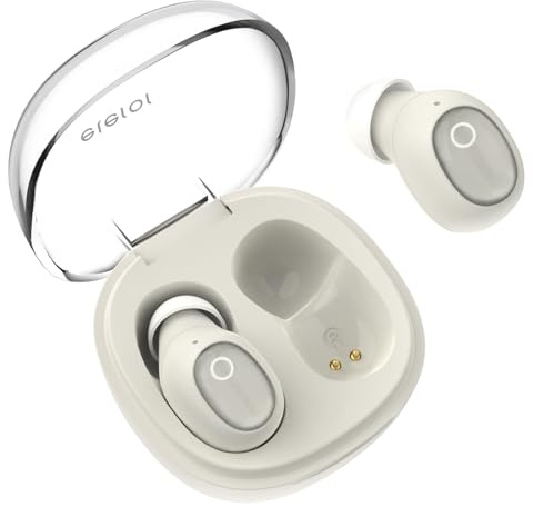 eleror Mini Auriculares inalámbricos para Canales auditivos pequeños, Auriculares Bluetooth para Mujeres con 2 micrófonos para Llamadas claras con IA,Soporte de Sonido Premium inmersivo Modo único