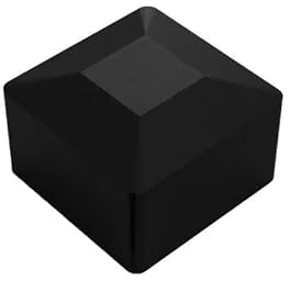 BRESKO Endkappen 40x40 mm Rohrkappen Lamellenstopfen Stopfen Rohrstopfen Kappe Kappen Abdeckkappen Rechteckig Vierkant Deckel Schwarz 4 Stück