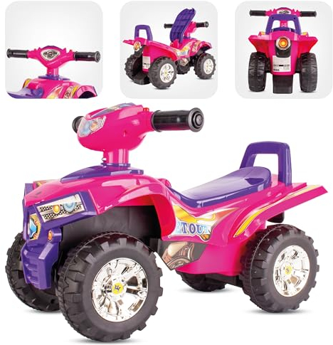 Rutschauto ab 1 Jahr, Quad Rutscher, Babyquad, Fahrzeug Rutschfahrzeug Babyauto Auto (Rosa)