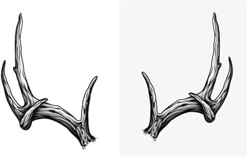 2 Or So Deer Antler Herbal Temporary Tattoo Fake Tattoo Stickers Waterproof Men'S Long-Lasting Non-Reflective Personality Lasting For Two Weeks