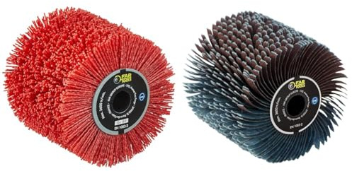 Fartools 110886 Bürste aus Nylon, Schleifmittel, Durchmesser 120 mm, Länge 100 mm & 110869 Schleifriemenbürste Ø 120 mm L 100 mm