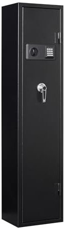 KXWDKJ Gun Safes Hidden Gun Storage Rifle Gun Safe for 4-5 Home Rifle Shotguns and 3 Pistols with LED Light External Battery Cases and Alarm System