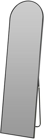 WELL HOME MOBILIARIO & DECORACIÓN Espejo de pie con Forma de Arco Color Negro H.150cm