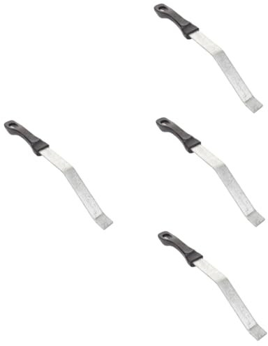 POPETPOP 4 Piezas Palanca de Barbacoa Estante Interrogatorio Intenso Bol fosa Accesorios Barbacoa Carbon brochetas Barbacoa cómoda Pinza de Parrilla Elevador de Parrillas el plastico Black